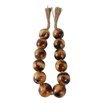 40" Swirled 2" Resin Beaded Garland, Brown - Decor Addict, LLC