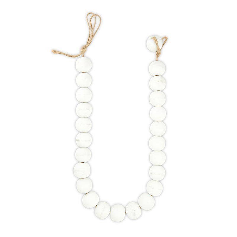 White Glass Decor Beads - Thumbnail 3