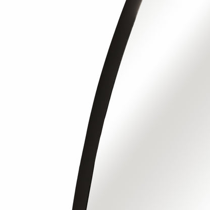 30x35" Irregular Round Mirror, Black - Decor Addict, LLC