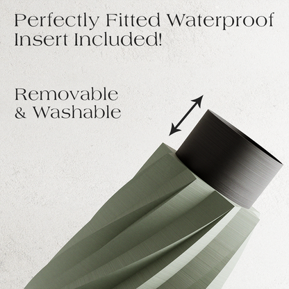 TIMBER Vase: Midnight Black / 10 inches / Waterproof Insert - Decor Addict, LLC