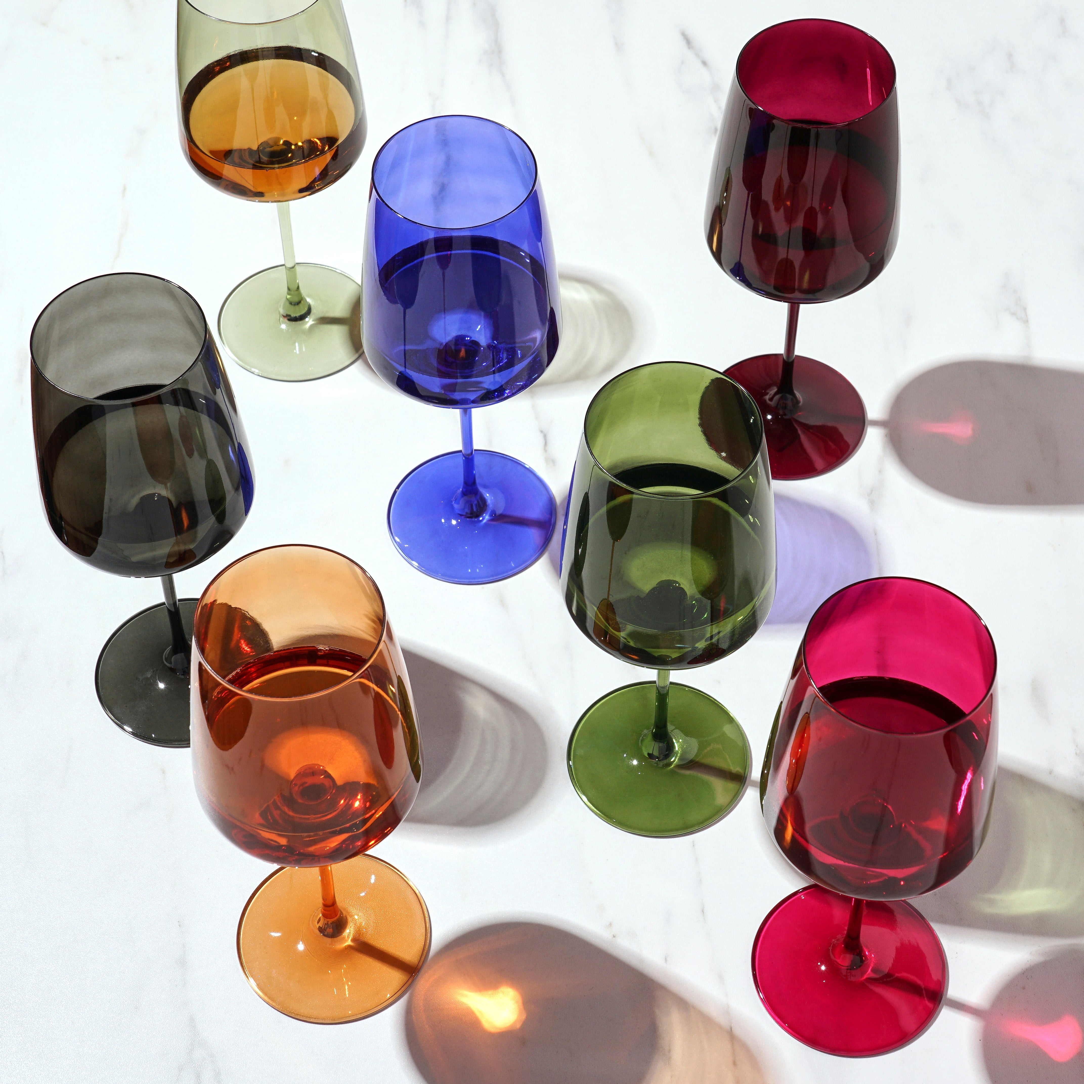 Reserve Nouveau Crystal Wine Glasses in Sunset - Thumbnail 3