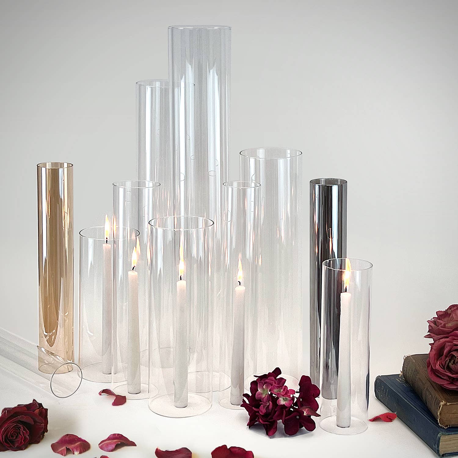 12" Tall Glass Chimney - Decor Addict, LLC