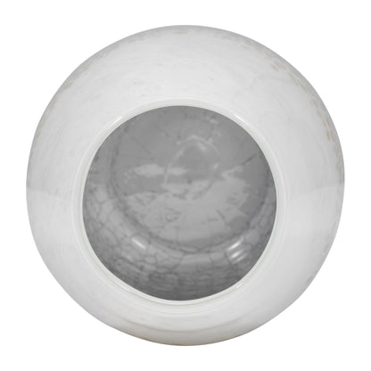 Glass, 12" Crackle Vase, Multi - Decor Addict, LLC