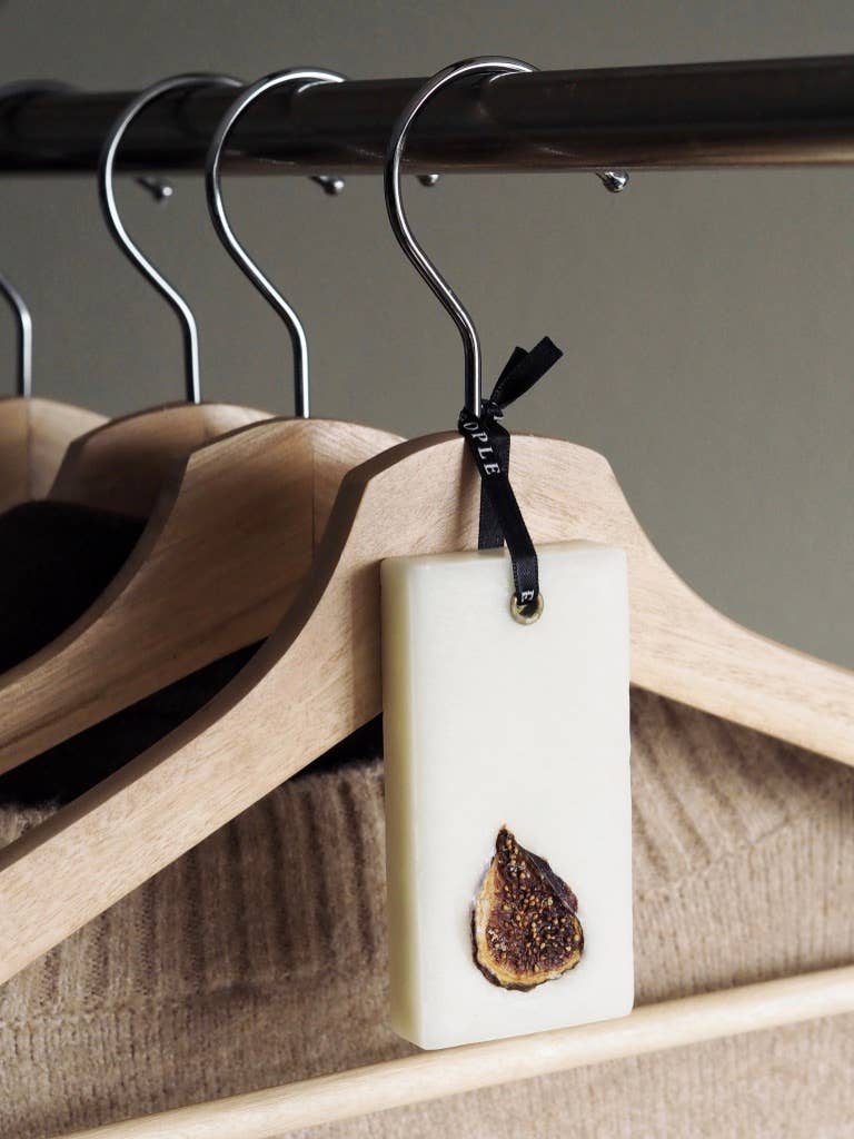 09 Green Foliage Fig and Amber Closet Wax Bar Freshener: Large - Decor Addict, LLC