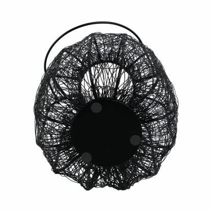 Metal, 10"h Wire Lantern, Black - Decor Addict, LLC
