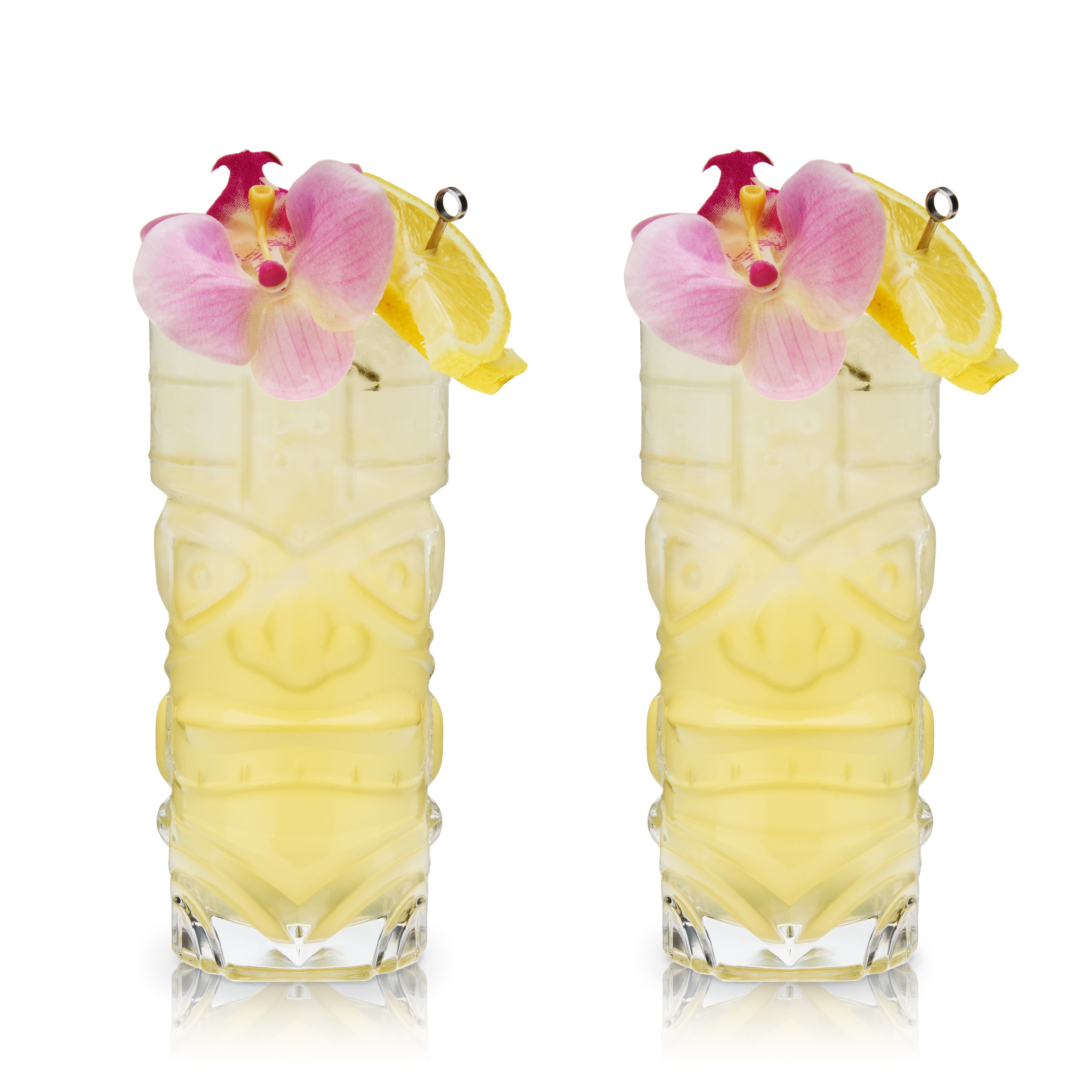 Pacific Crystal Tiki Glasses Set of 2 - Decor Addict, LLC