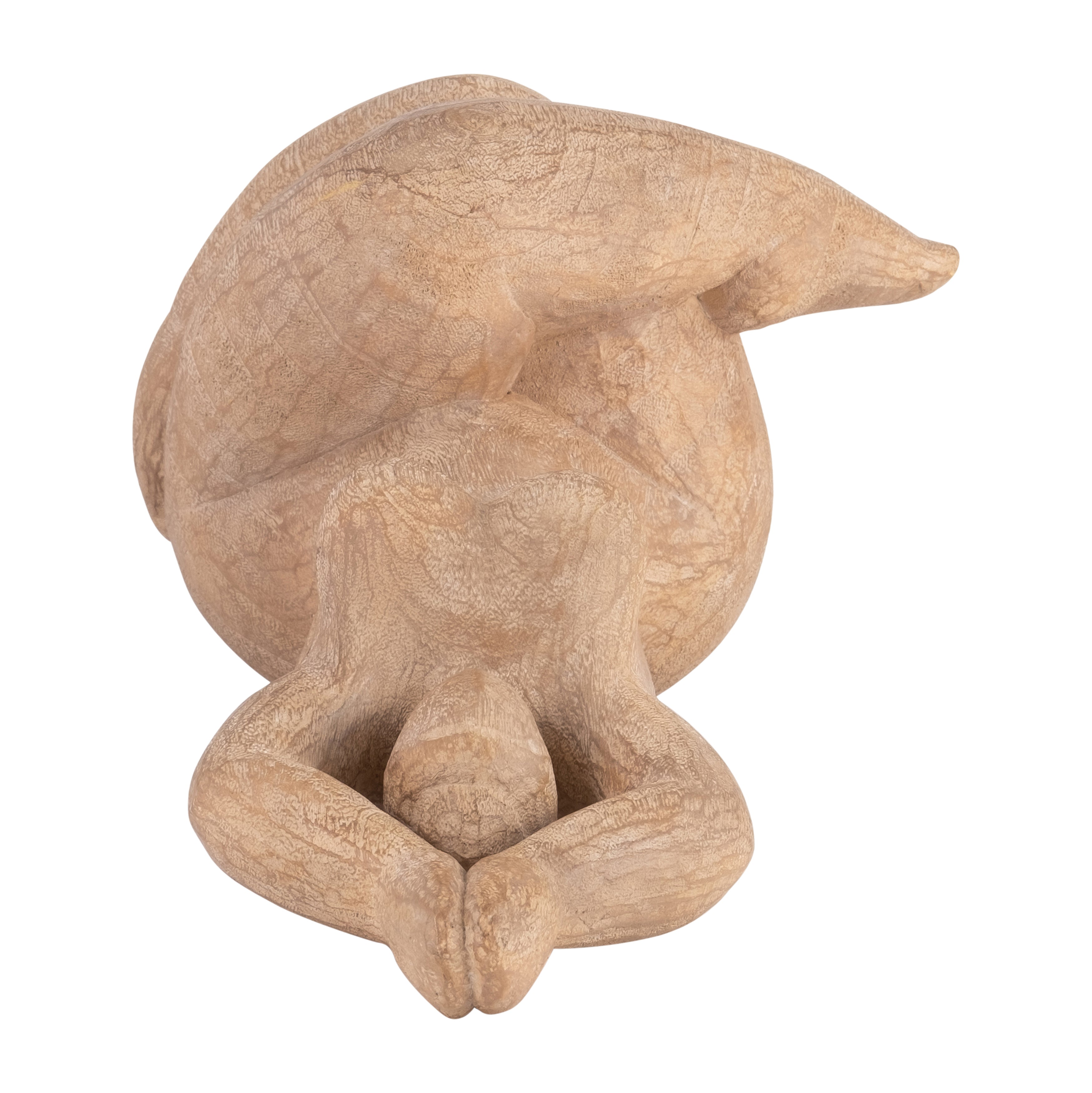 Resin 11" Namaste Female Yoga Figurine, Brown - Decor Addict, LLC