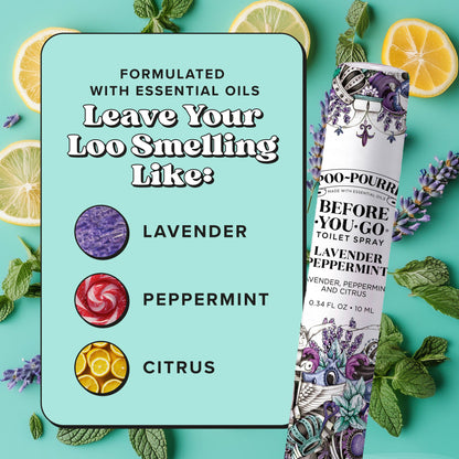 Poo~Pourri Lavender Peppermint 10mL Travel Size - Decor Addict, LLC