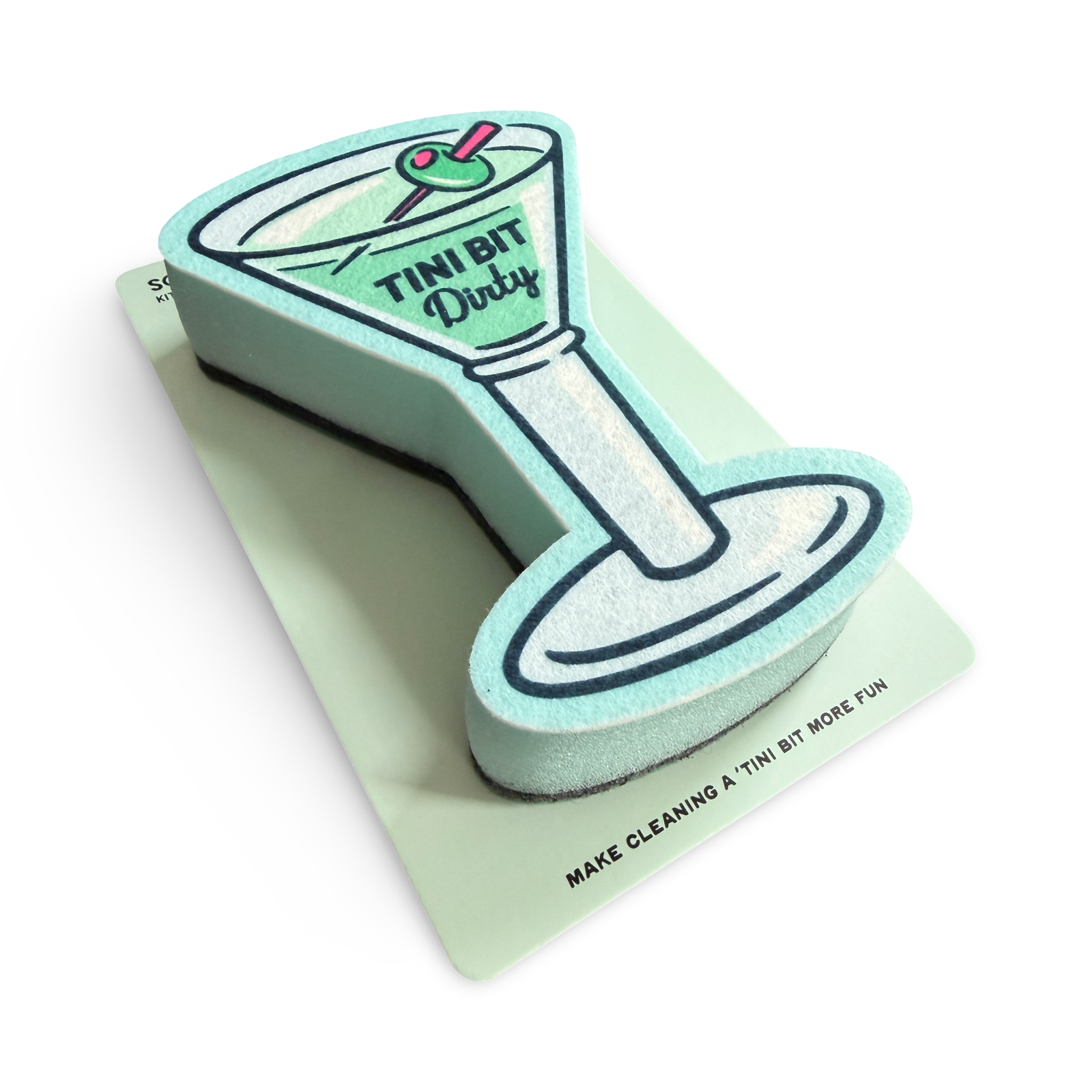 Martini Scrubbly Sponge - Tini Bit Dirty: Green
