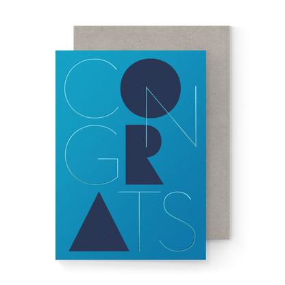 Congrats A6 Folded Card - Decor Addict, LLC
