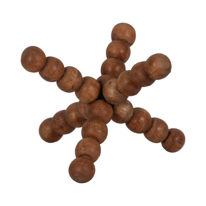 Wood, 6" Beaded Jack, Natural - Decor Addict, LLC