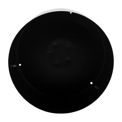 Ec Metal,8",flat Round Base Planter,black - Decor Addict, LLC