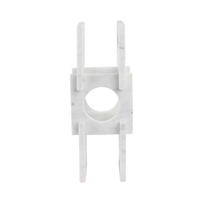 Wine Rack - White Marble Decorative Wine Bottle Rack, 16 in. - Decor Addict, LLC