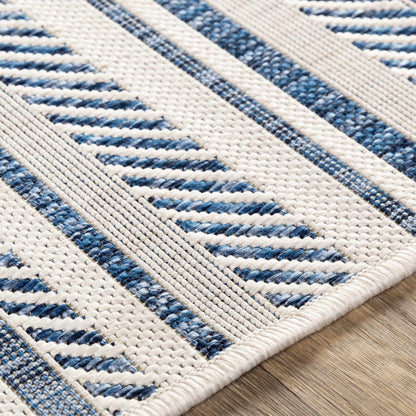 Olin White&Blue Performance Rug - Decor Addict, LLC