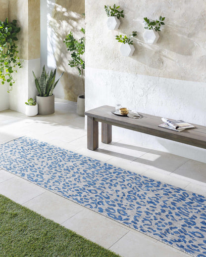 Skipsea Blue Leopard Performance Rug - Decor Addict, LLC