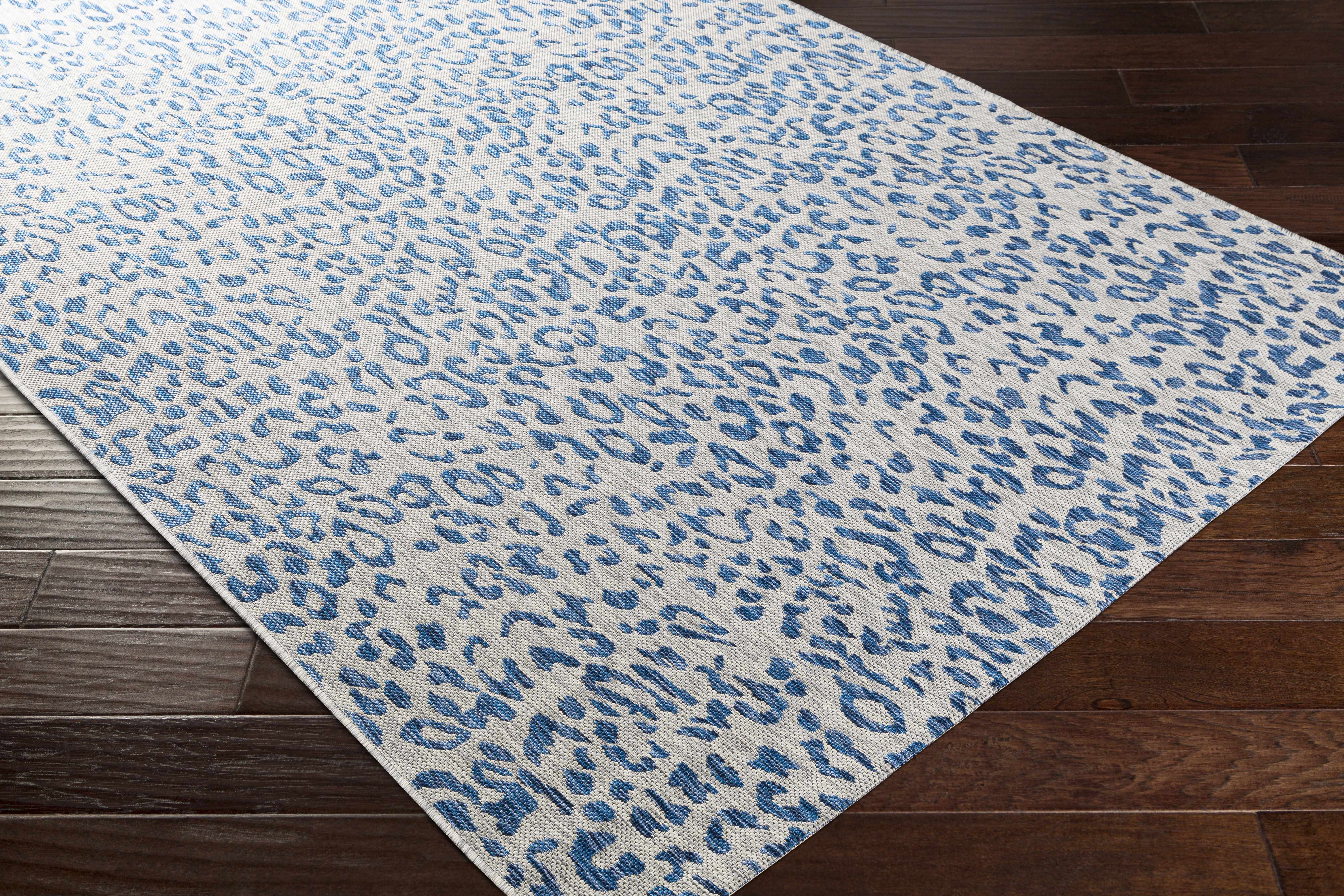 Skipsea Blue Leopard Performance Rug - Decor Addict, LLC