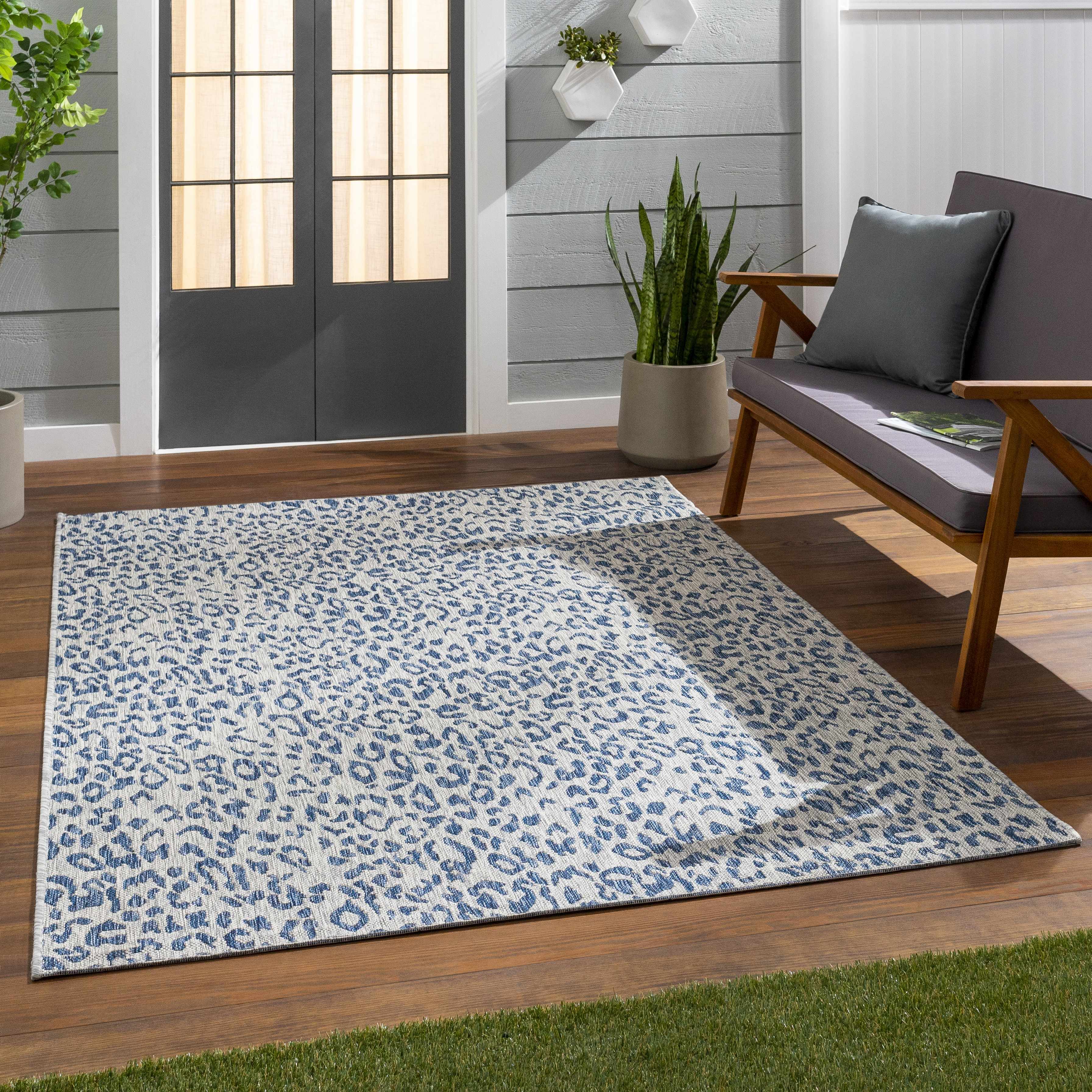 Skipsea Blue Leopard Performance Rug - Decor Addict, LLC
