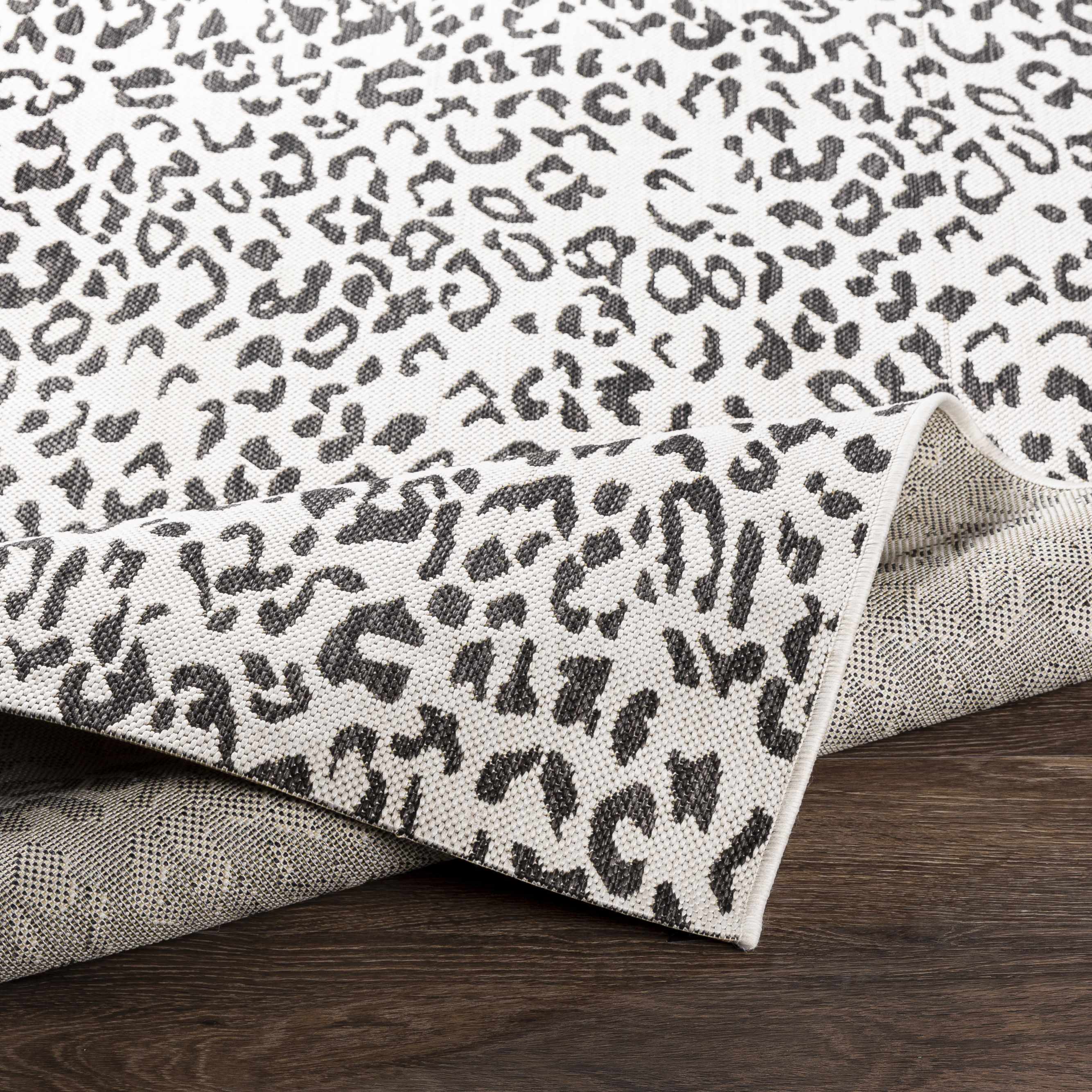 Alderbury White Leopard Print Rug - Decor Addict, LLC