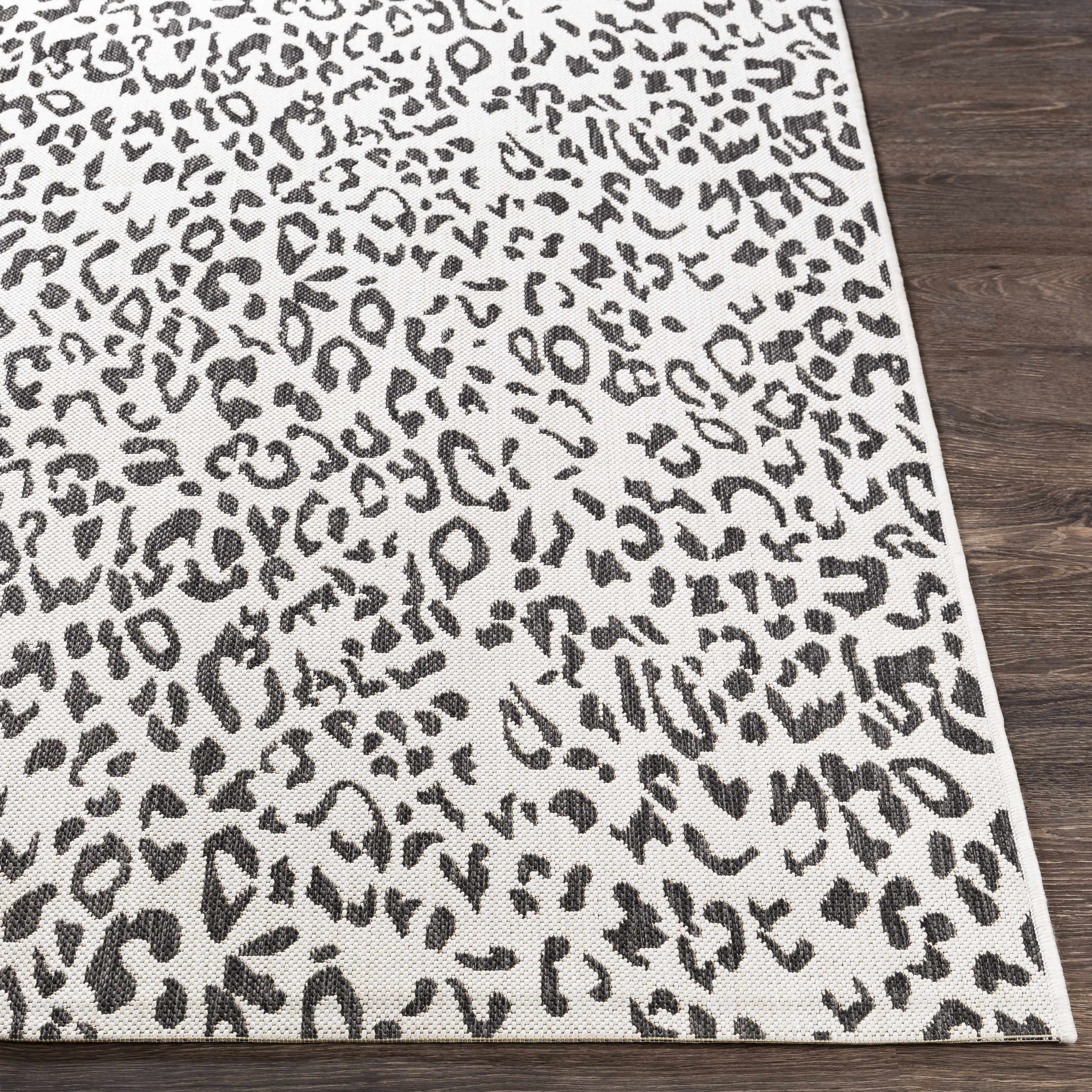 Alderbury White Leopard Print Rug - Decor Addict, LLC