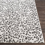 Alderbury White Leopard Print Rug