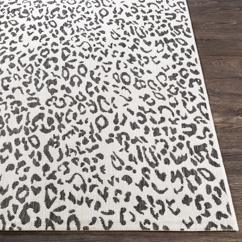 Alderbury White Leopard Print Rug