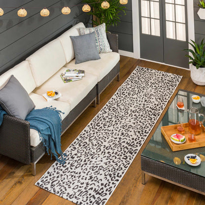 Alderbury White Leopard Print Rug - Decor Addict, LLC