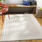 Burradoo Bordered Beige Rug - Decor Addict, LLC