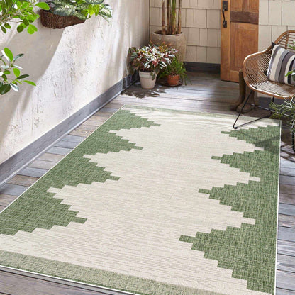Djugun Green Indoor & Outdoor Rug - Decor Addict, LLC