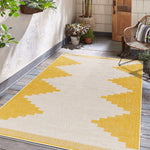 Djugun Yellow Outdoor Rug - Decor Addict, LLC