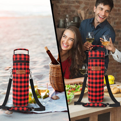 1 Bottle Wine Carrier Bag: Beige / 1 Bottle - Decor Addict, LLC