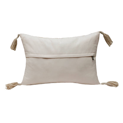 Harmison Handmade Cotton/Wool Throw Pillow, 14" x 20", Tan - Decor Addict, LLC