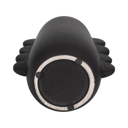 8 in. Black Stoneware Contemporary Unique Eared Vase - Decor Addict, LLC