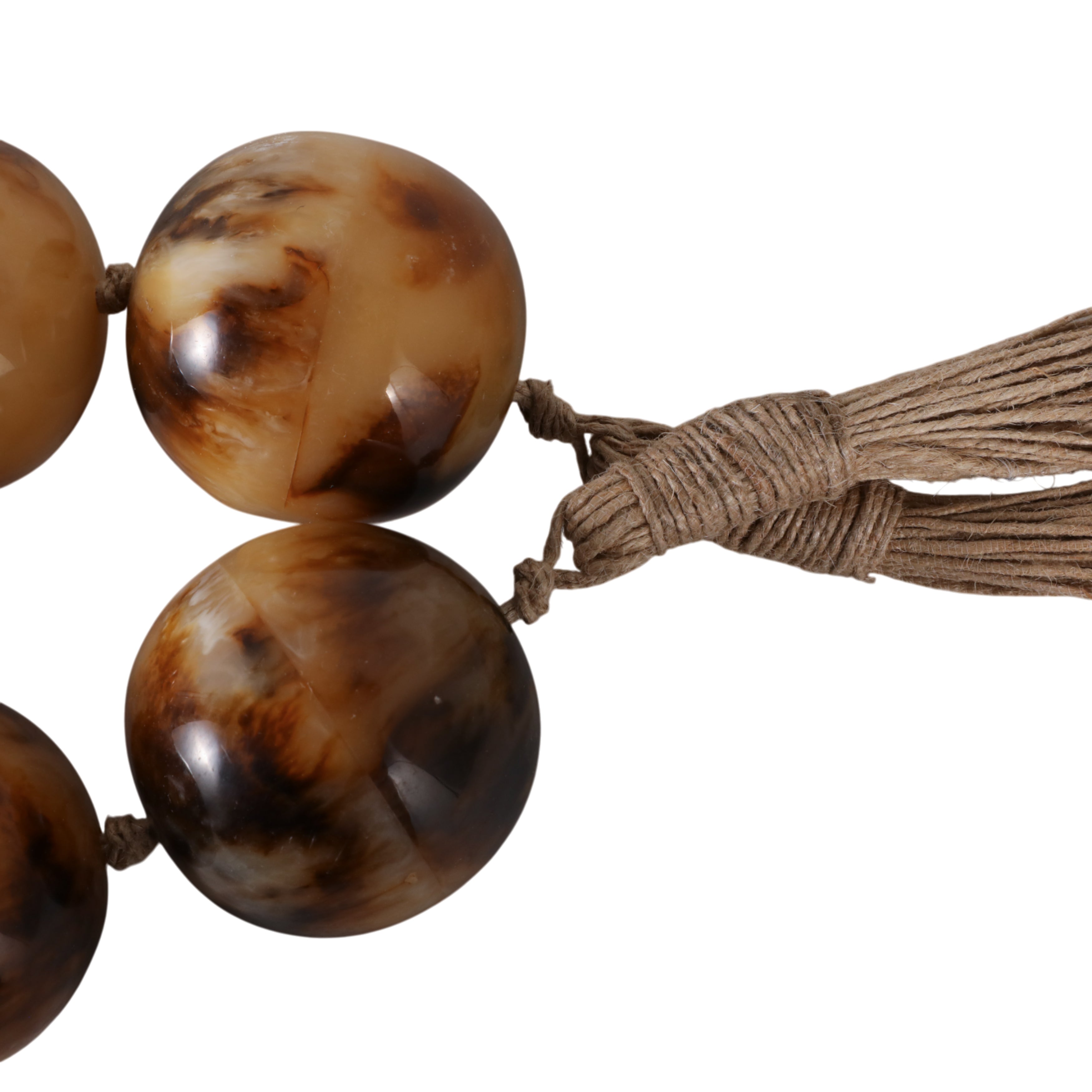 40" Swirled 2" Resin Beaded Garland, Brown - Decor Addict, LLC