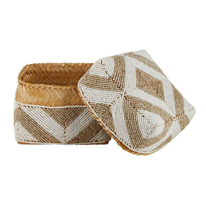 Patterned Beaded Baskets - Set of 3 - Decor Addict, LLC