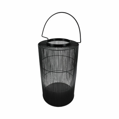 Metal 26" Wire Lantern, Black - Decor Addict, LLC