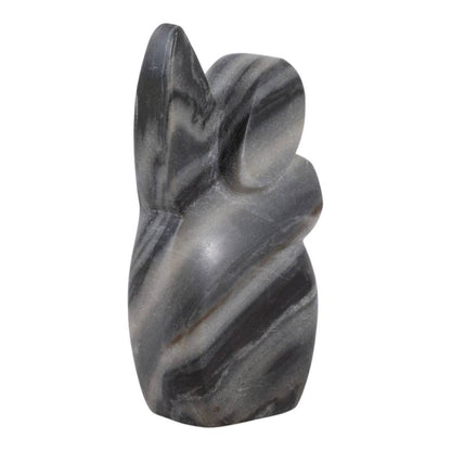 Sculpture - Gray Marble Decorative Carved Angel, 6 in. - Decor Addict, LLC