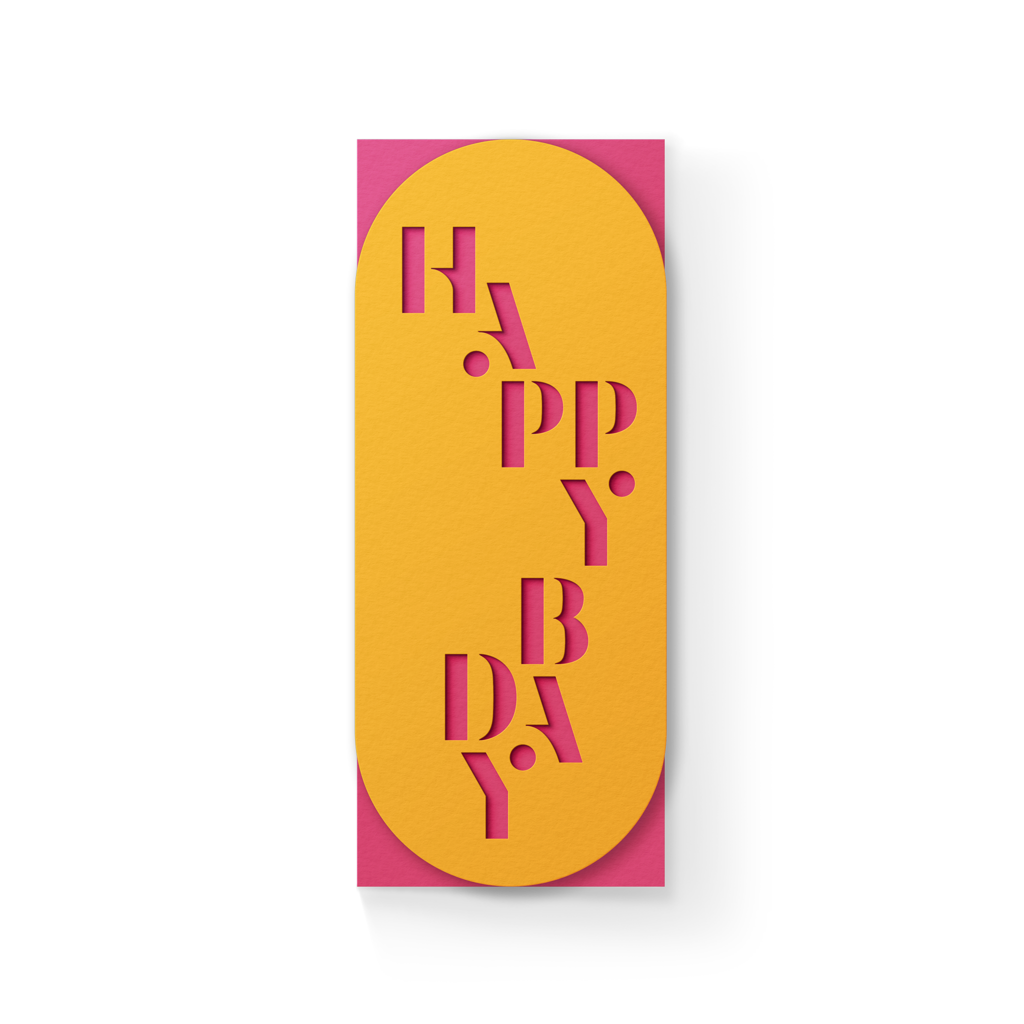 Happy Bday #10 Slim Sleeve Card - Citrus - Decor Addict, LLC