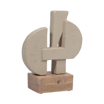 Ecomix, 13" Table Sculpture, Ivory - Decor Addict, LLC