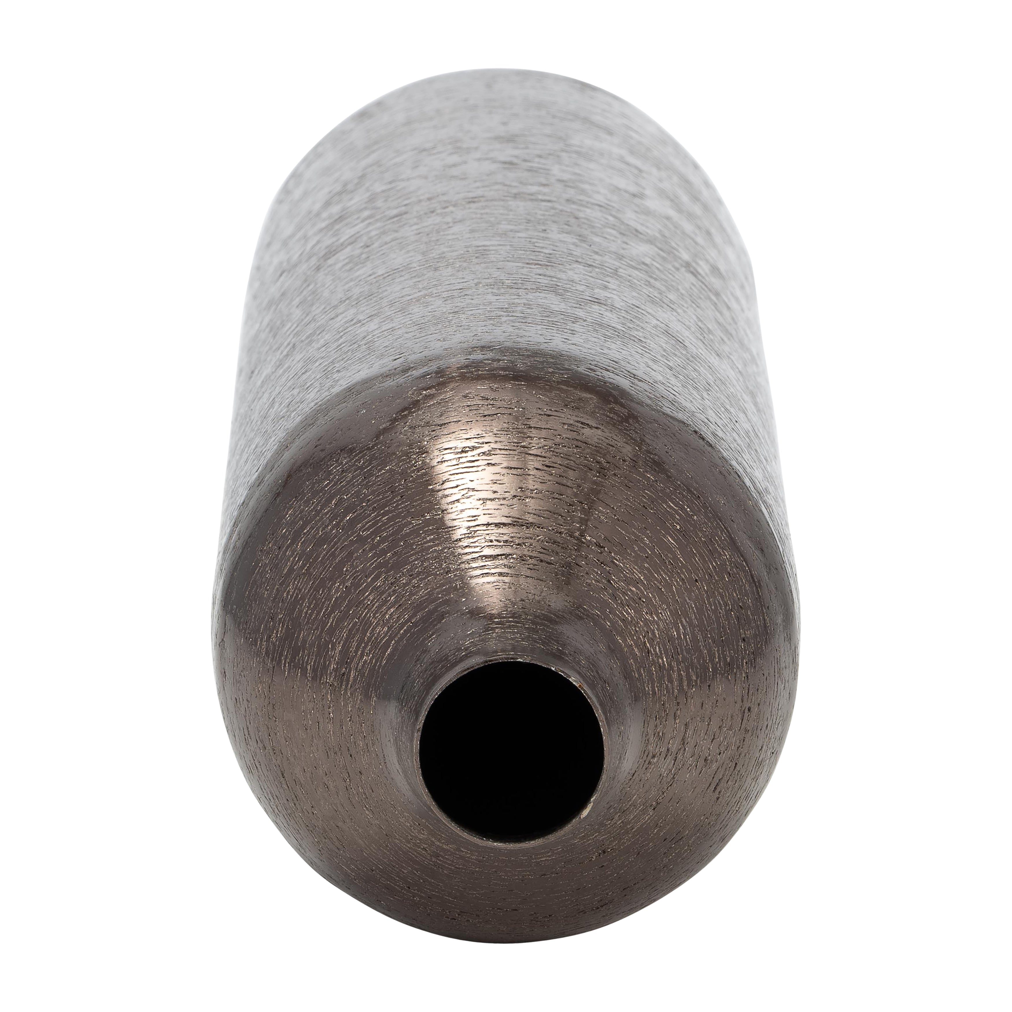 Metal, 18"h Cylinder Vase, Black - Decor Addict, LLC