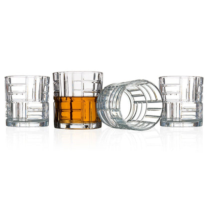 Mosaic Double Old Fashion Glass, Set of 4 - Decor Addict, LLC