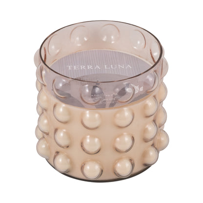 Glass, 9" 102 Oz Bubble Candle, Pink - Decor Addict, LLC