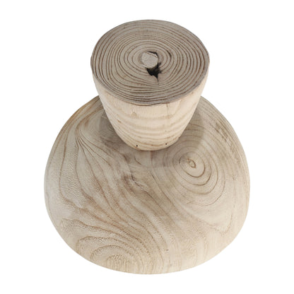 Wood, 8" Bowl W/ Stand, Natural - Decor Addict, LLC