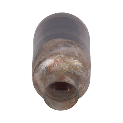 Glass Modern 2-Tone Tapered Body Vase - Gray, 15 in. - Decor Addict, LLC