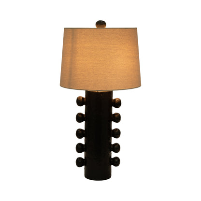 31" Tall Knobby Table Lamp, Black - Decor Addict, LLC