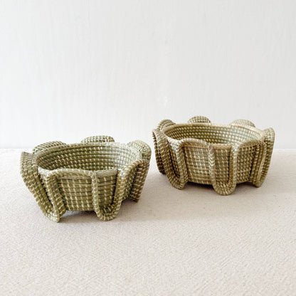Serpent Sweetgrass Basket: Medium