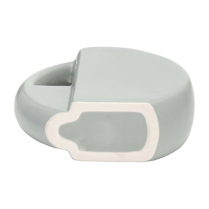 Gray 9 in. Ceramic Novelty Solid Garden Watering Can - Decor Addict, LLC