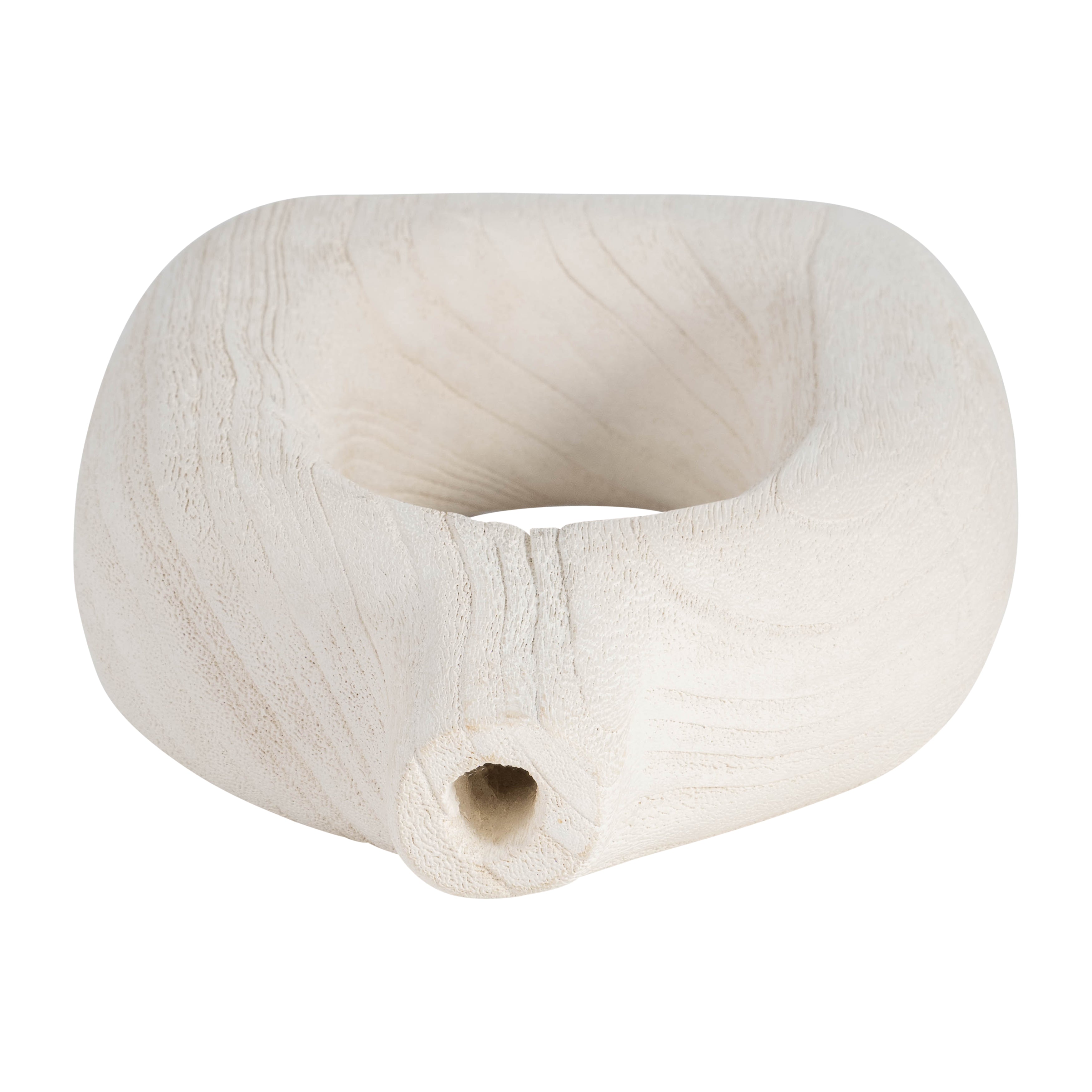 Wood, 14"h Cut-out Vase, White - Decor Addict, LLC