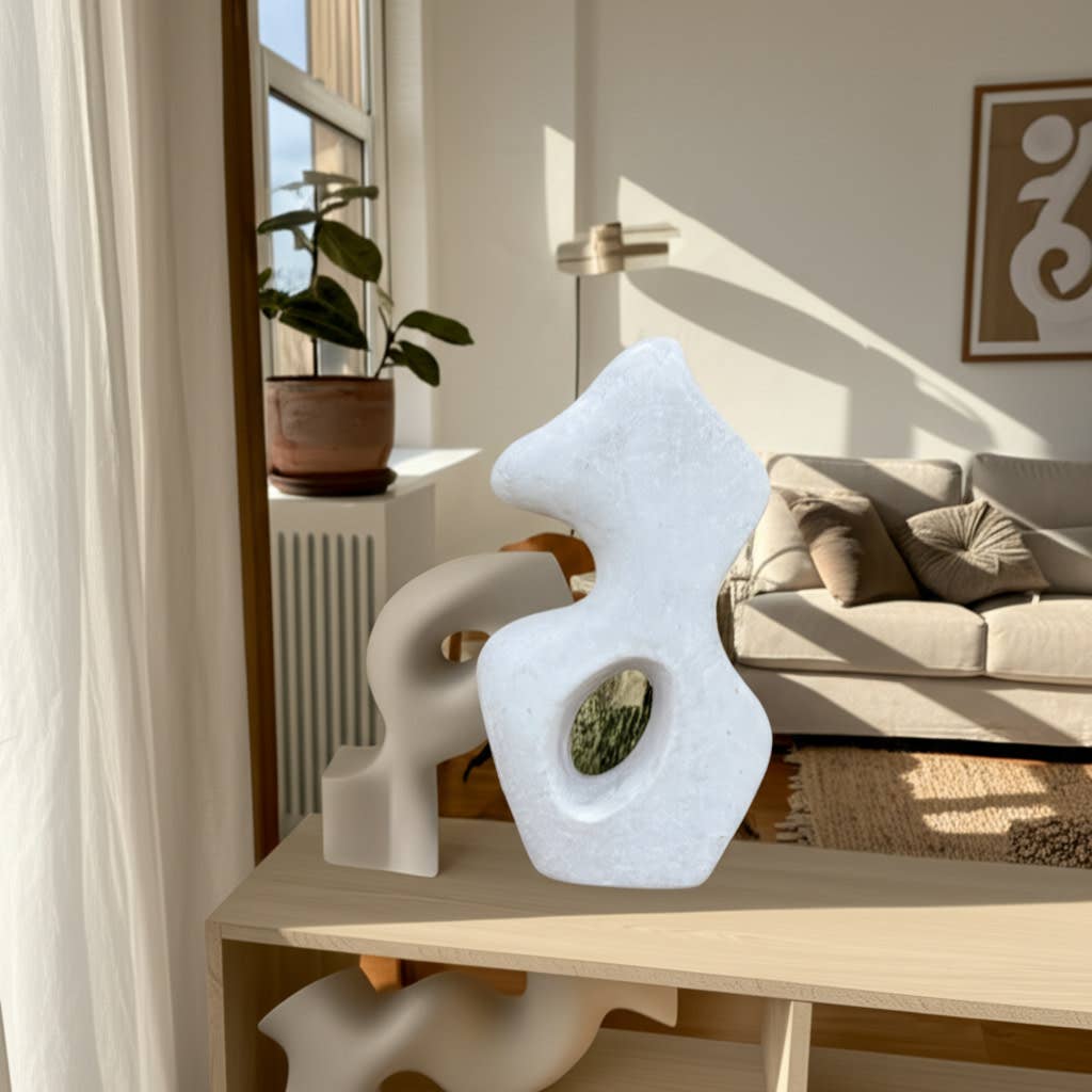 Ceramic Modern Curved Squiggle Sculpture - Thumbnail 3