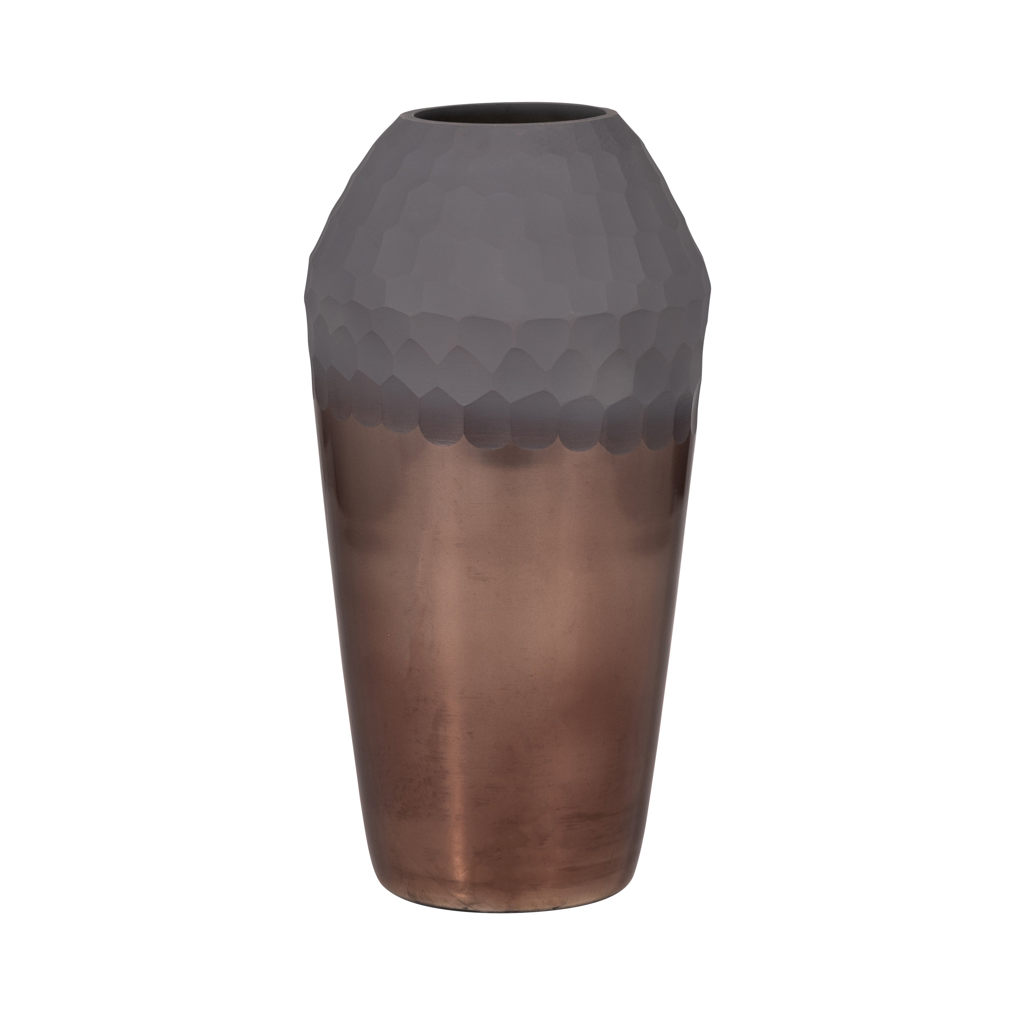 Glass 14" 2-tone Hand-cut Vase - Thumbnail 3