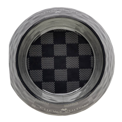 Black Checker Chewy Vuiton Bowl - Decor Addict, LLC